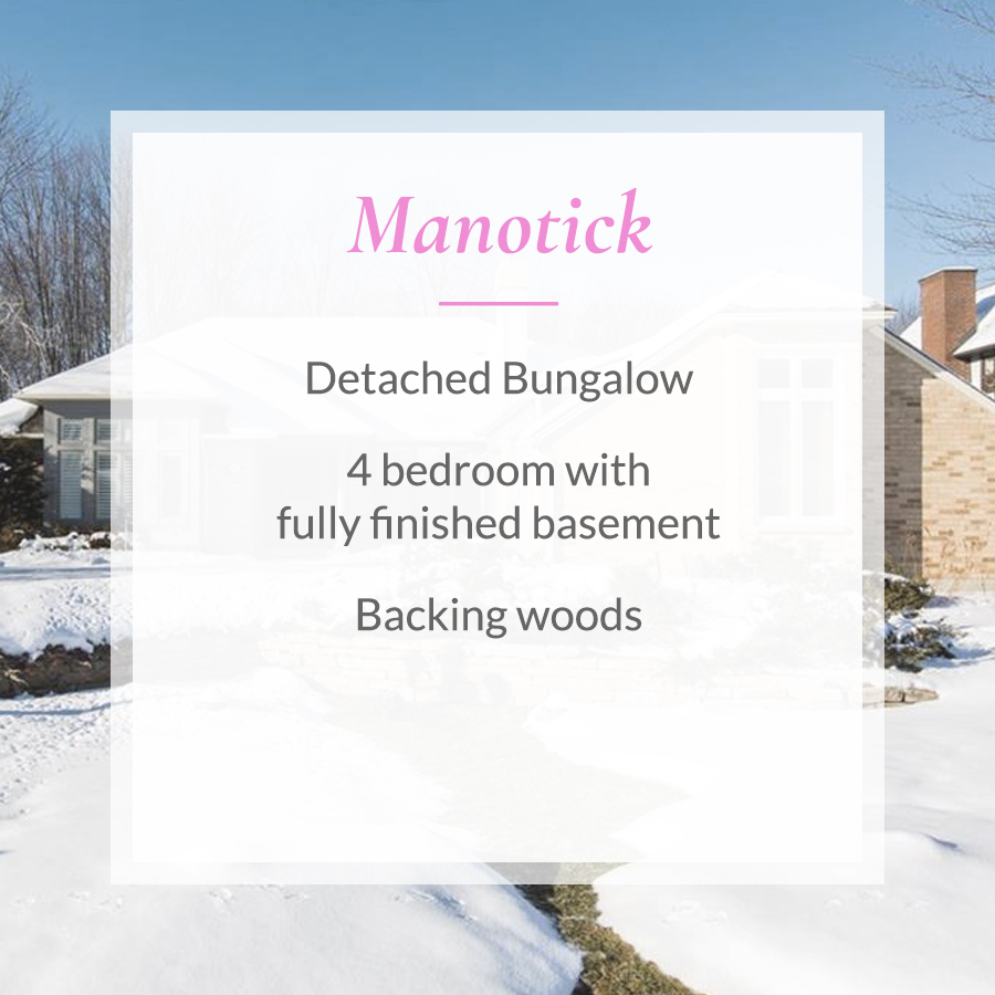 Sold card for Manotick detached bungalow
